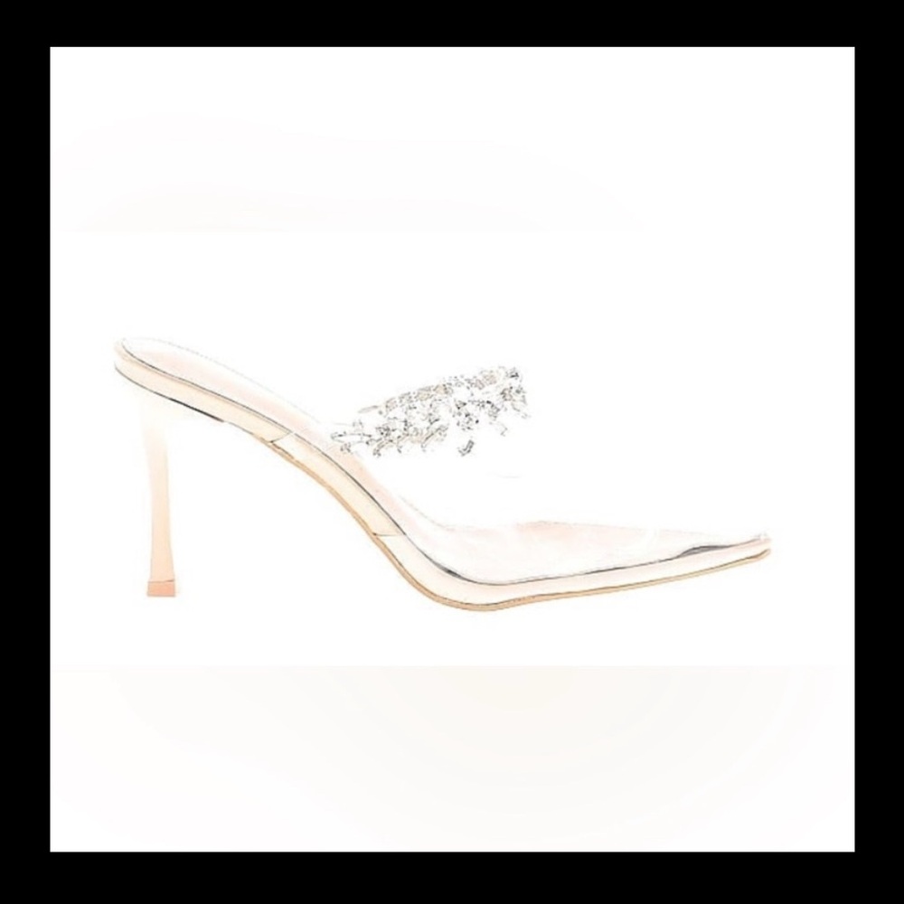 Elegant Crystal Embellished Beige Heels